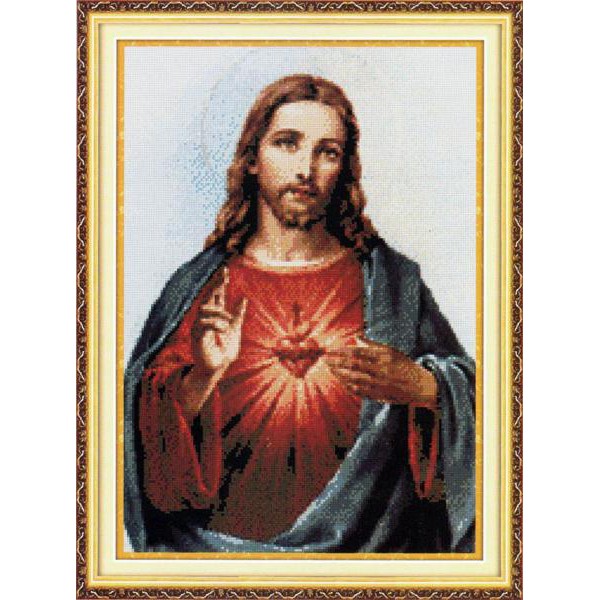 Tranh Thêu Chữ Thập  Trái Tim Chúa A764  KT:43x58cm
