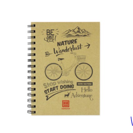 Sổ Lò Xo Notebook A5 Bìa Cứng Green Plant Hồng Hà 4155 (1 quyển)- Mẫu Ngẫu Nhiên