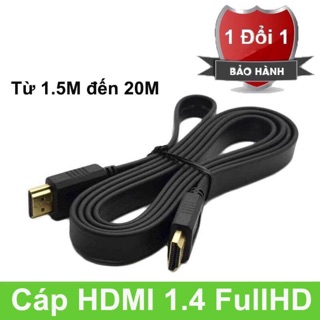 Dây HDMI dẹp 10M / 15M / 20M – chuẩn 1.4 Full HD