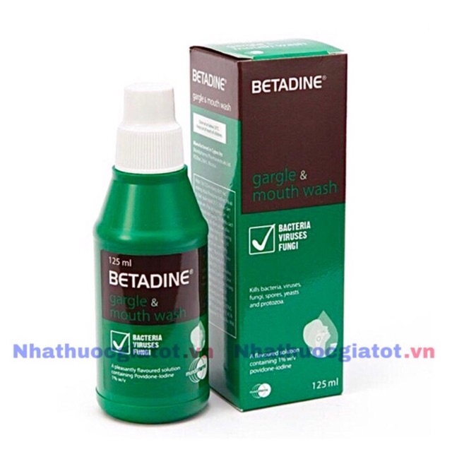 DUNG DỊCH SÚC MIỆNG BETADINE LỌ 125ML