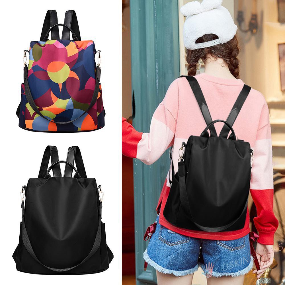 【Big Sale】Women Oxford Multifunction School Bags Girls Casual Anti Theft Backpacks