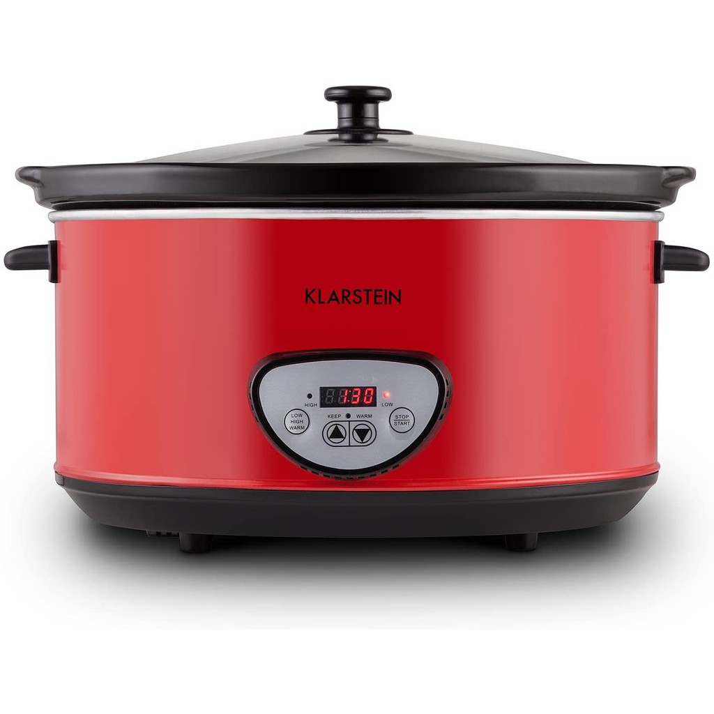 (Hàng Đức) Nồi hầm chậm slow cooker 6,5l Klarstein Bristol 65, bảng điều khiển điện tử