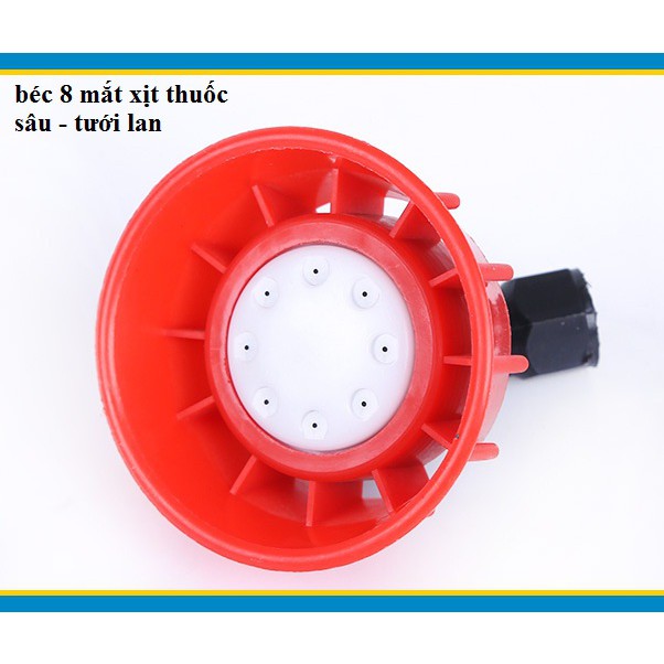 Bec loa 8 lỗ phun,ren trong 14mm dùng cho bình bơm tưới cây, phun phân bón