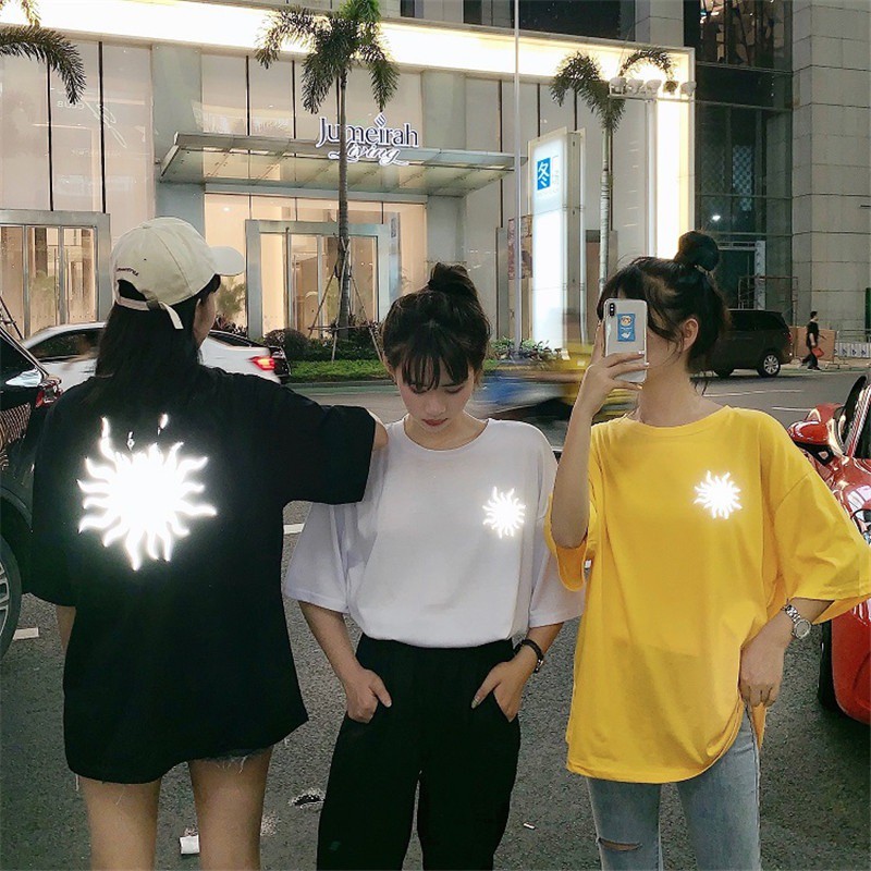 Áo Thun Phản Quang Mặt Trời Cotton 75%, Áo Thun Form Rộng Unisex, Áo Thun Nam Nữ Đẹp HaiHaiShop, Ken T-Shirt.