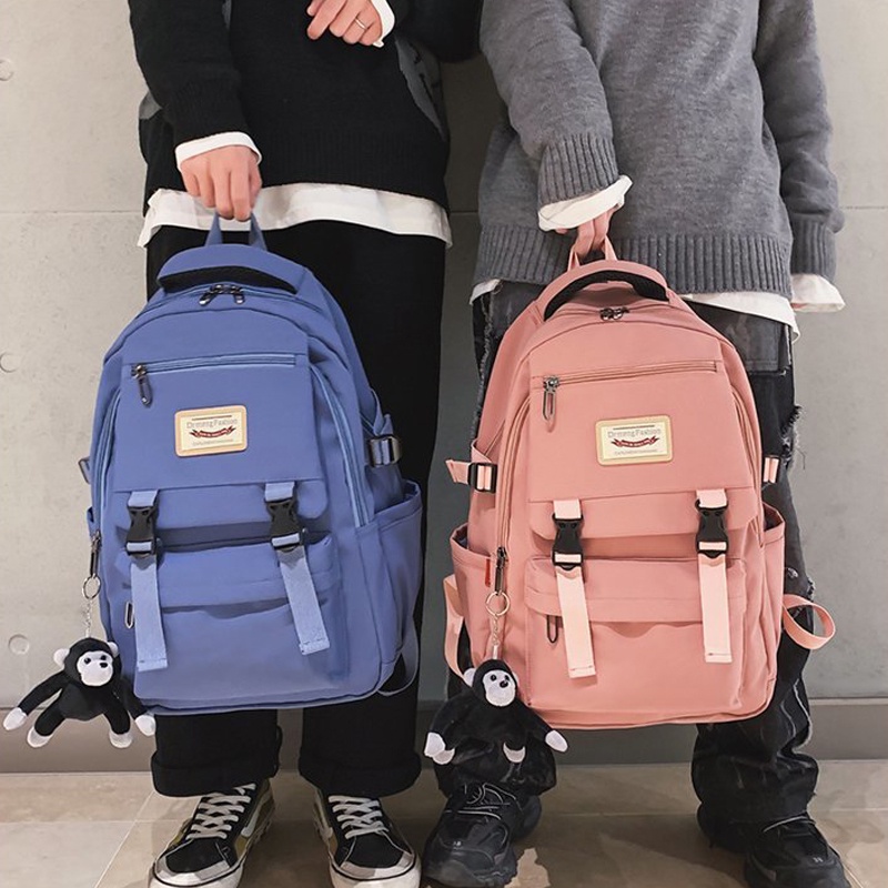 Balo nam nữ, Balo du lịch vải dù ulzzang đi học thời trang chống nước nhiều ngăn đựng laptop cao cấp Hàn Quốc