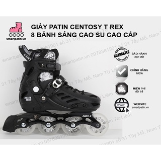 Giày patin Centosy T Rex màu đen cao cấp, full bánh sáng chống mòn