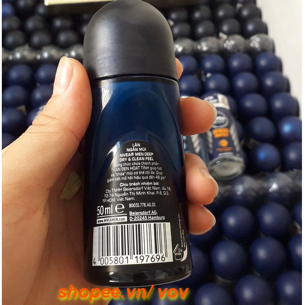 Lăn Khử Mùi Nivea Nam 50ml Deep 100% Chính Hãng vov Cung Cấp Và Bảo Trợ.