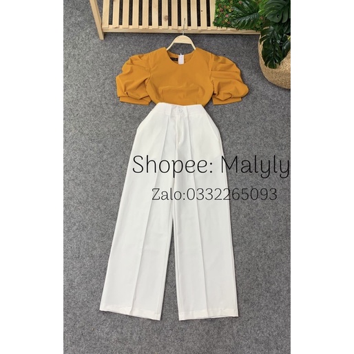 [ MÃ 269 ] ÁO CROPTOP CỔ TRÒN TAY PHỒNG