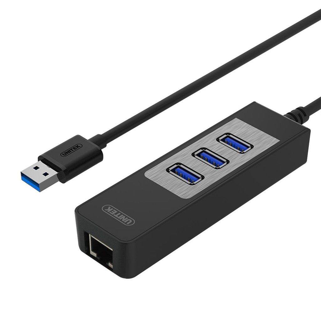 Bộ chia USB 3.0 ra 3 cổng USB 3.0 with Lan Gigabit Unitek Y-3045C