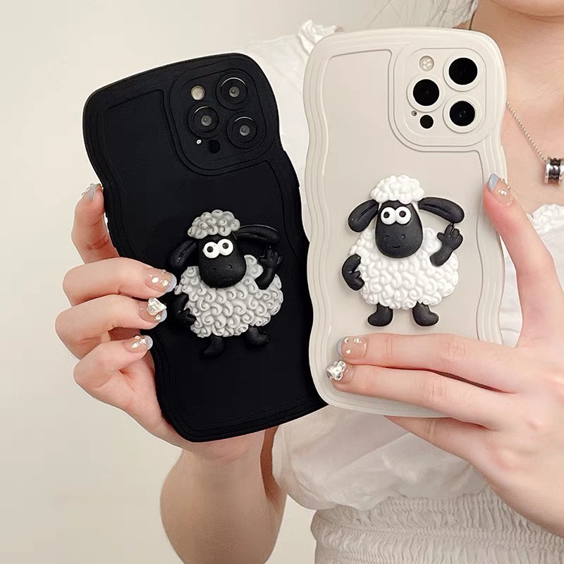 Ốp Điện Thoại Mềm In Hình Cừu Nhỏ Xinh Cho Iphone 14Proax 12 pro max 11 pro max xs max xr x 13proamx plus