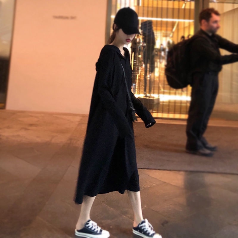 Đầm hoodie form rộng phong cách Hàn quốc