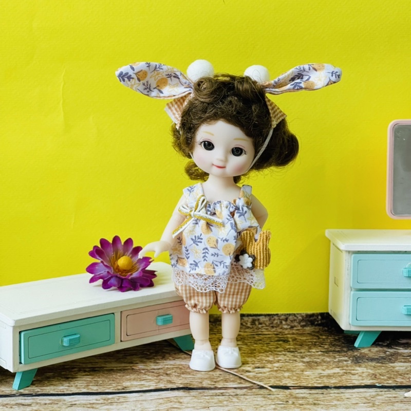 Búp bê BJD 17cm xinh đẹp kèm trang phục quà tặng đồ chơi cho bé gái