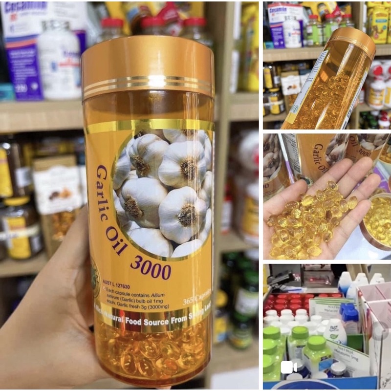 Viên Uống Tinh Dầu Tỏi Dạng Viên Garlic Oil 3000mg Spring Leaf 365 viên Dầu Tỏi Úc [Date Mới Nhất]