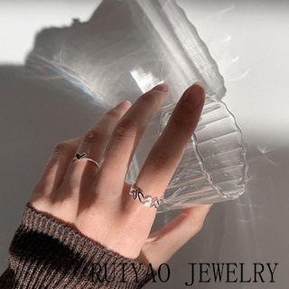 Bộ Hai Nhẫn Hở Hình Trái Tim Thiết Kế Sang Trọng Thời Trang Cho Nữ