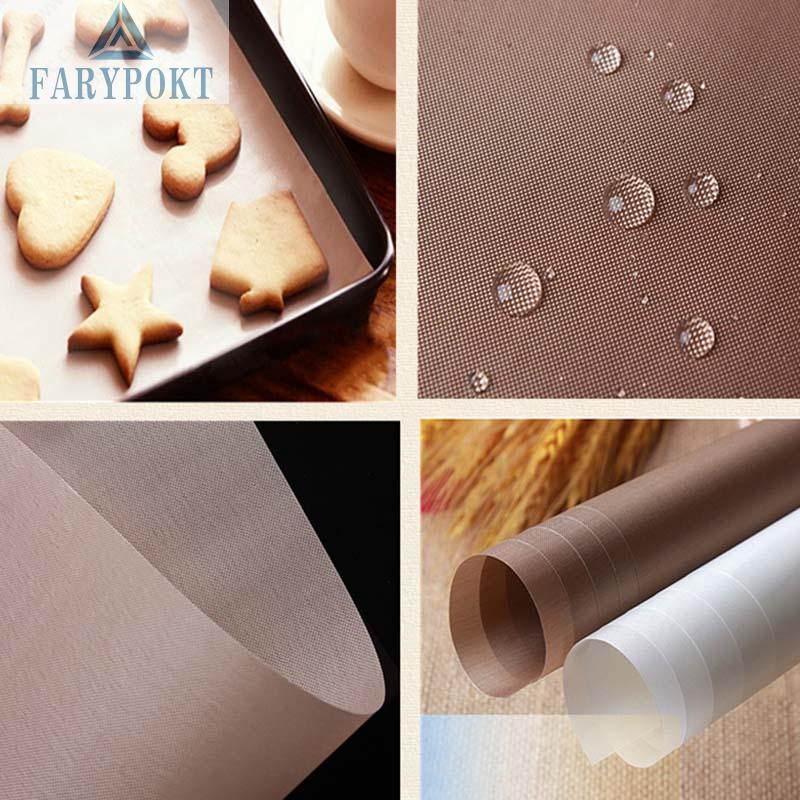 Tấm vải sơn lót nướng bánh cách nhiệt chống dính chống thấm nước màu cà phê có thể dùng nhiều lần