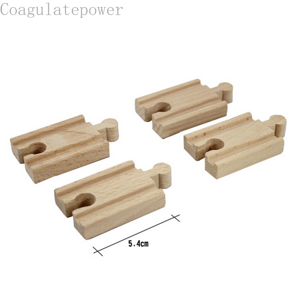 Coagulatepower 1 Pcs Wooden Track Short Straight Railway Accessories Compatible All Major Brand
