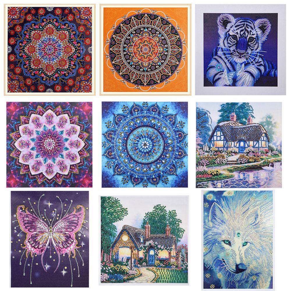 ORIENTLII Bộ Tranh Đính Đá 5D Tự Làm Hình Phong Cảnh Nhà Mandala