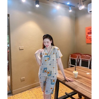 Tiệm nhà Mia- Pyjama lụa thiết kế hồng