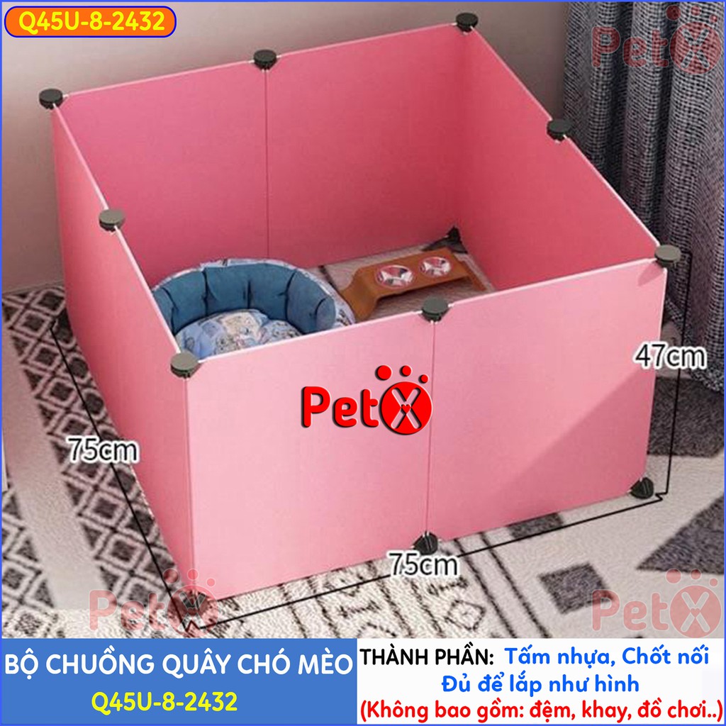 Quây chuồng chó mèo lắp ghép PetX nuôi thú cưng sơn tĩnh điện giá rẻ-13