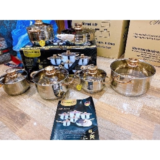 BỘ NỒI 6 MÓN VUNG KÍNH CAO CẤP ANGELBERG [BB GIÁ SỈ]