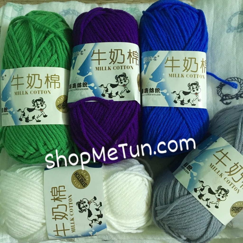 [Chọn màu] Len Milk cotton (cuộn 50g)