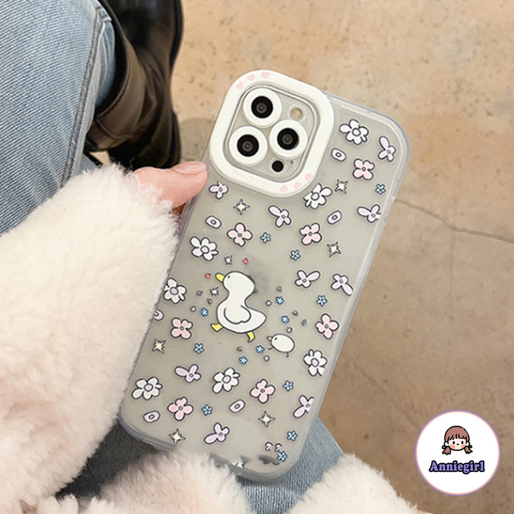 Ốp Điện Thoại TPU Mềm Siêu Mỏng Chống Sốc In Hình Hoa Cúc Cho IPhone 14 13 12 11 Pro Max X XR 8 7 Plus