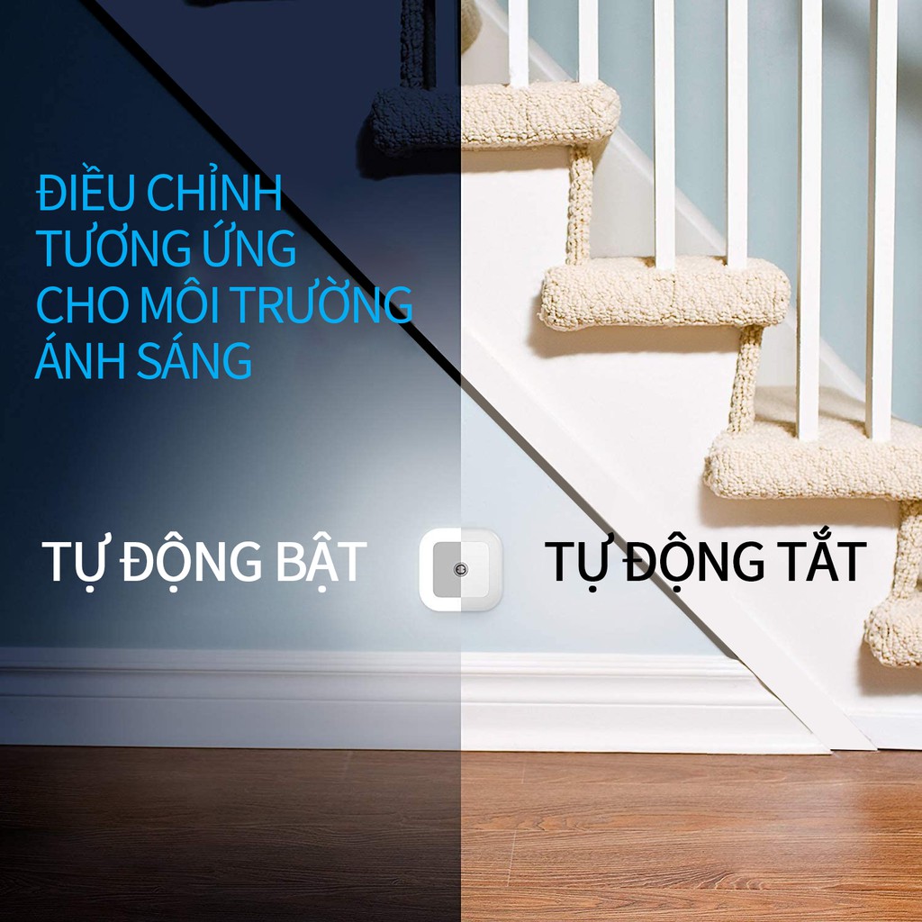 Đèn Ngủ LED Màu Trắng Với Cảm Biến Thông Minh 0.5W