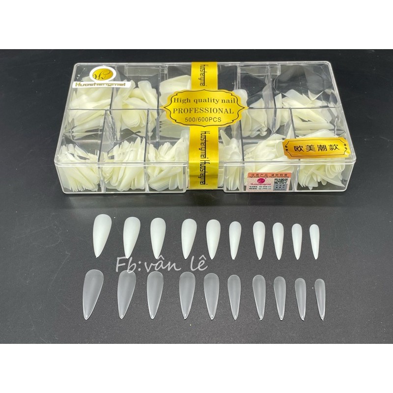 Móng úp nhọn hsm nhám đục dán móng tay nail