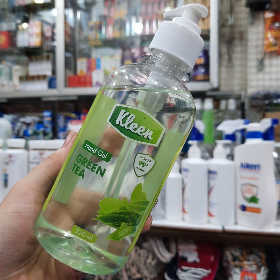 Gel rửa tay khô Kleen hương trà xanh chai 320ml