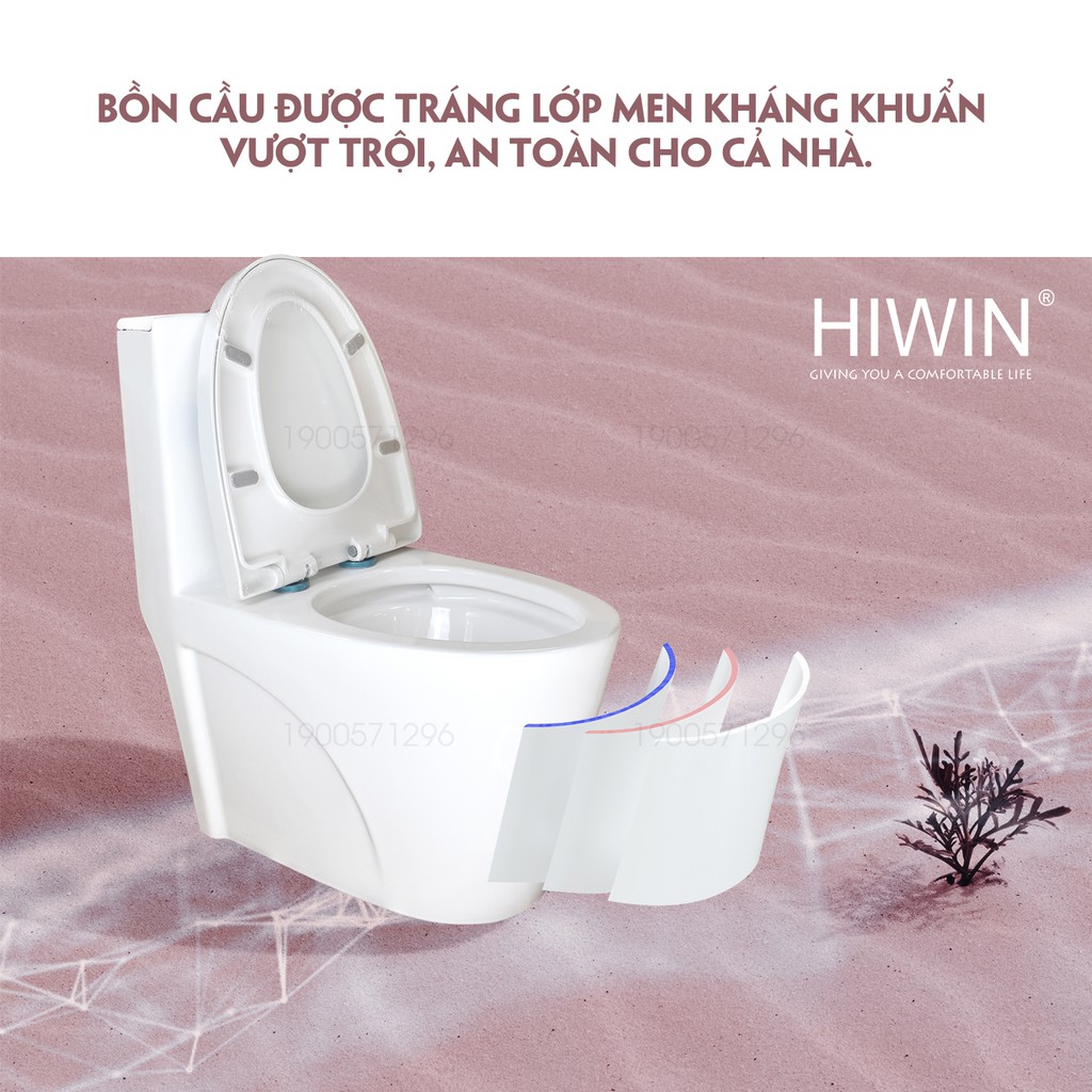 Bồn cầu sứ tráng men chống bám bẩn cao cấp Hiwin MT-2060 (680*380*780mm)