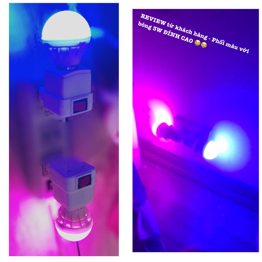 Đèn LED tiktok triệu view màu ĐỎ, MÀU hồng tím Đèn Led màu quay tiktok decor trang trí nhà cửa - tặng kèm đui cắm