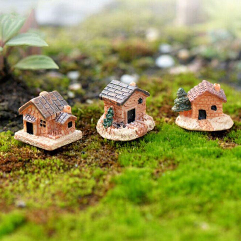 Set 5 Mô Hình Ngôi Nhà Mini Trang Trí Tiểu Cảnh DIY