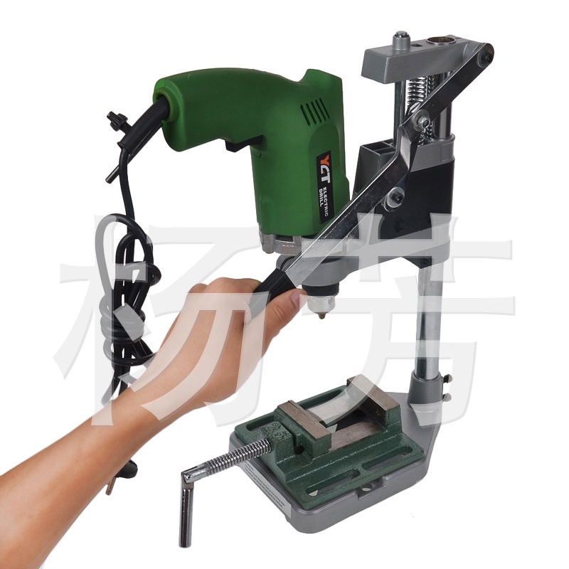 Khung gắn máy khoan kèm ê tô khung đế gắn khoan tay thành khoan bàn AOTUO