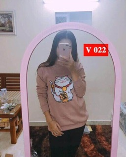 Sweater nỉ bông (40-58kg). mèo thần tài