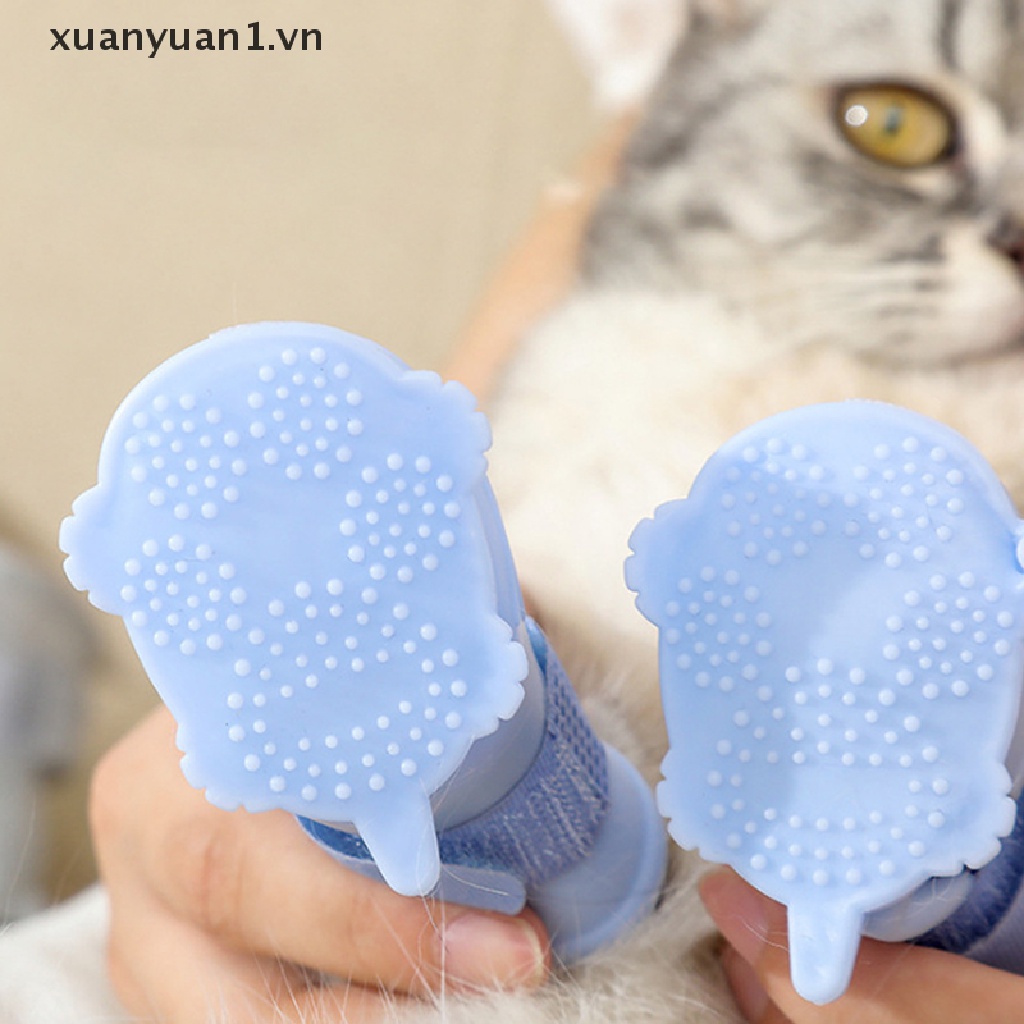 Set 4 Vỏ Bọc Giày Đi Mưa Chống Trượt Chống Thấm Nước Dành Cho Thú Cưng