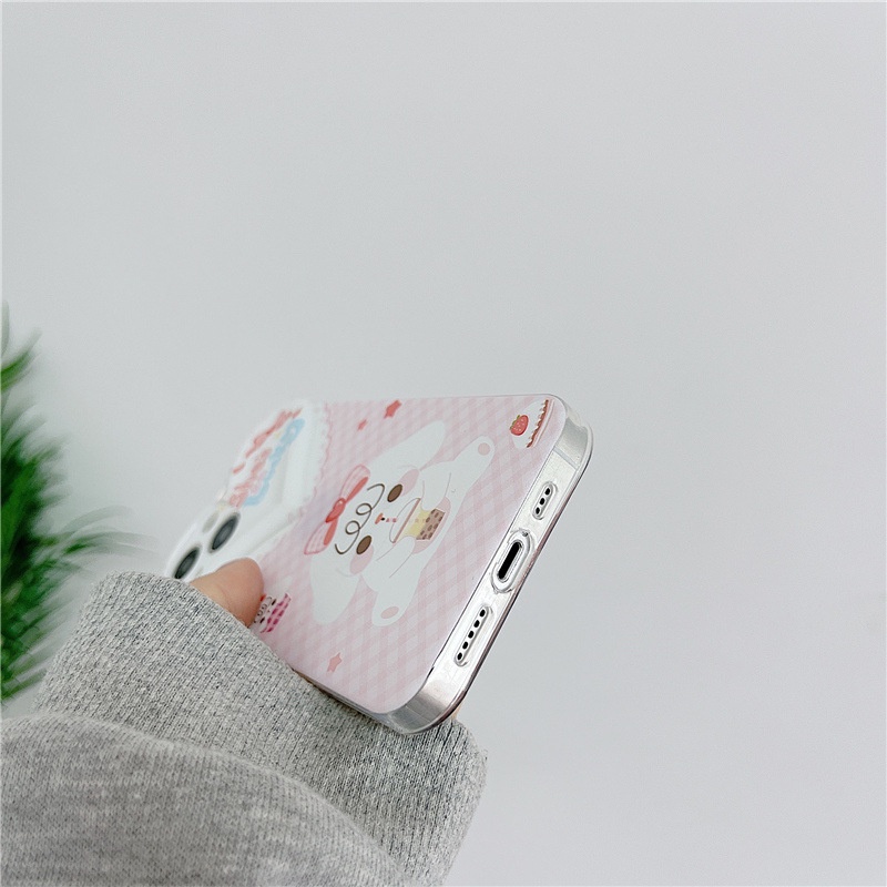 Ốp lưng iphone Ốp Điện Thoại Hình Thỏ Trái Tim Lớn Cho iphone 11/12Pro xs/7/8/Pro/Max/Mini Dinuo case
