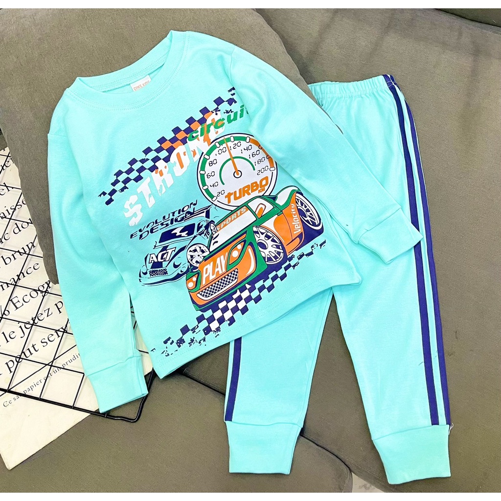 Đồ Bộ Cho Bé Trai 9-22 Kg Set Bộ Quần Áo Dài Tay Trẻ Em Mặc Nhà Làm Đồ Ngủ Borip In Hình Hot Trend Homie Kids