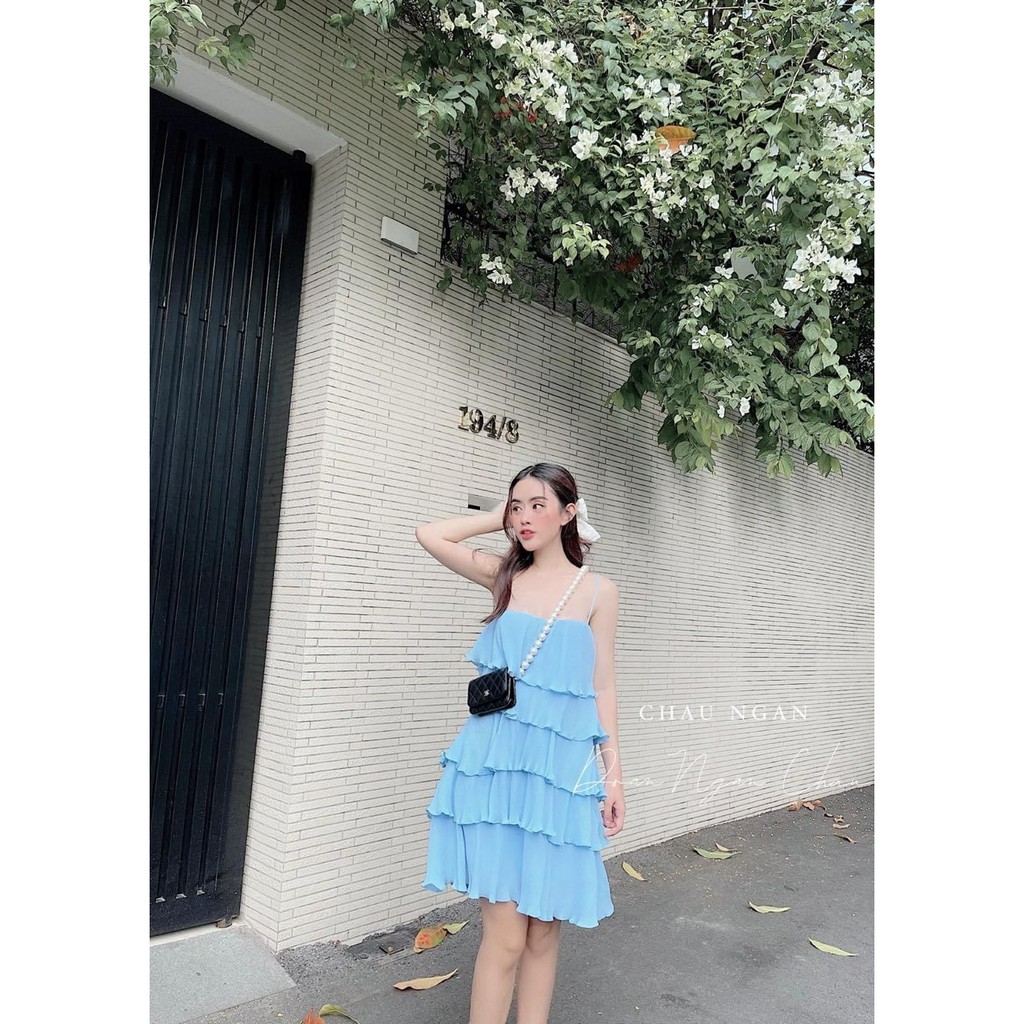 Đầm Maxi Dập Li 5 Tầng 2 Dây Cực Hót | BigBuy360 - bigbuy360.vn