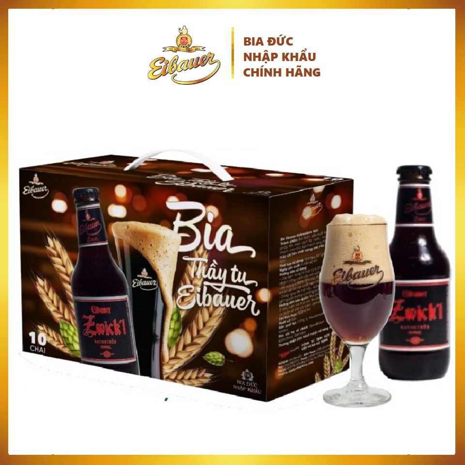 Thùng Quà Bia Thầy Tu EIBAUER ZWICK'L NATURTRÜB DUNKEL 6.7%-Hương Vị Độc Tôn Caramel Rang Cháy
