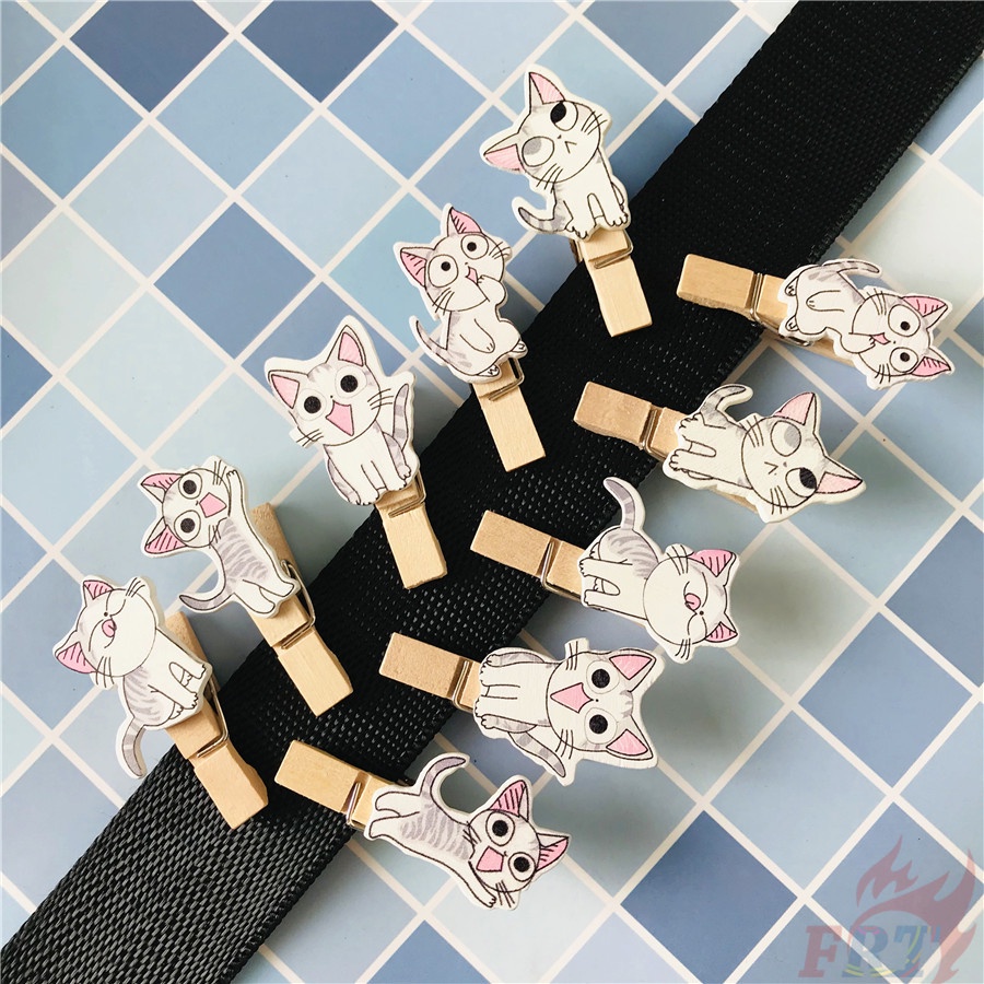 Set 10 Kẹp Gỗ Mini 3.5x0.7cm Dùng Trang Trí Thủ Công