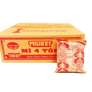 Thùng mì Miliket 4 tôm 30 gói 80 g