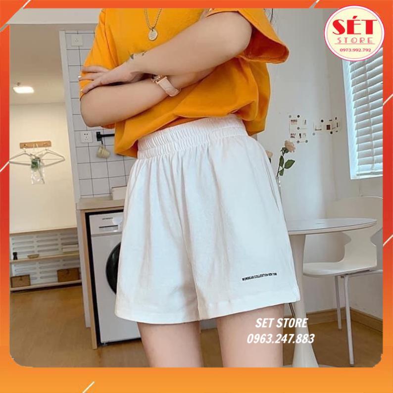QUẦN SHORT ĐÙI  Thêu chữ SPORTY  ULLZANG NĂNG ĐỘNG - FREESHIP - 2 Màu ĐEN , TRẮNG - KQD132