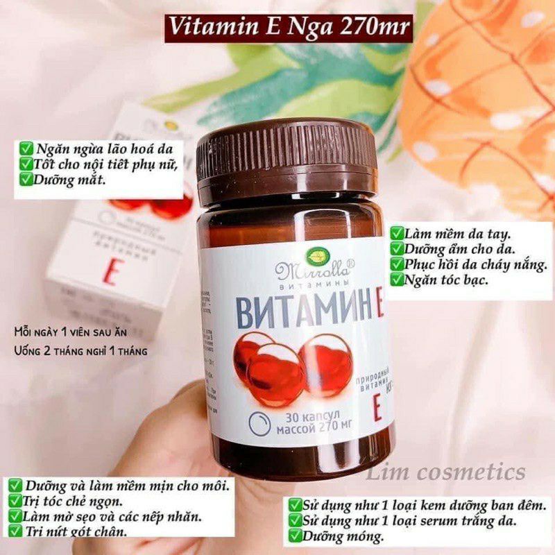 Vitamin E 270 đỏ Nga