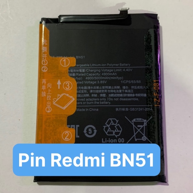Pin chính hãng Xiaomi redmi 8, Redmi 8A, BN51, 4900 / 5000 mAh / Có bảo hành