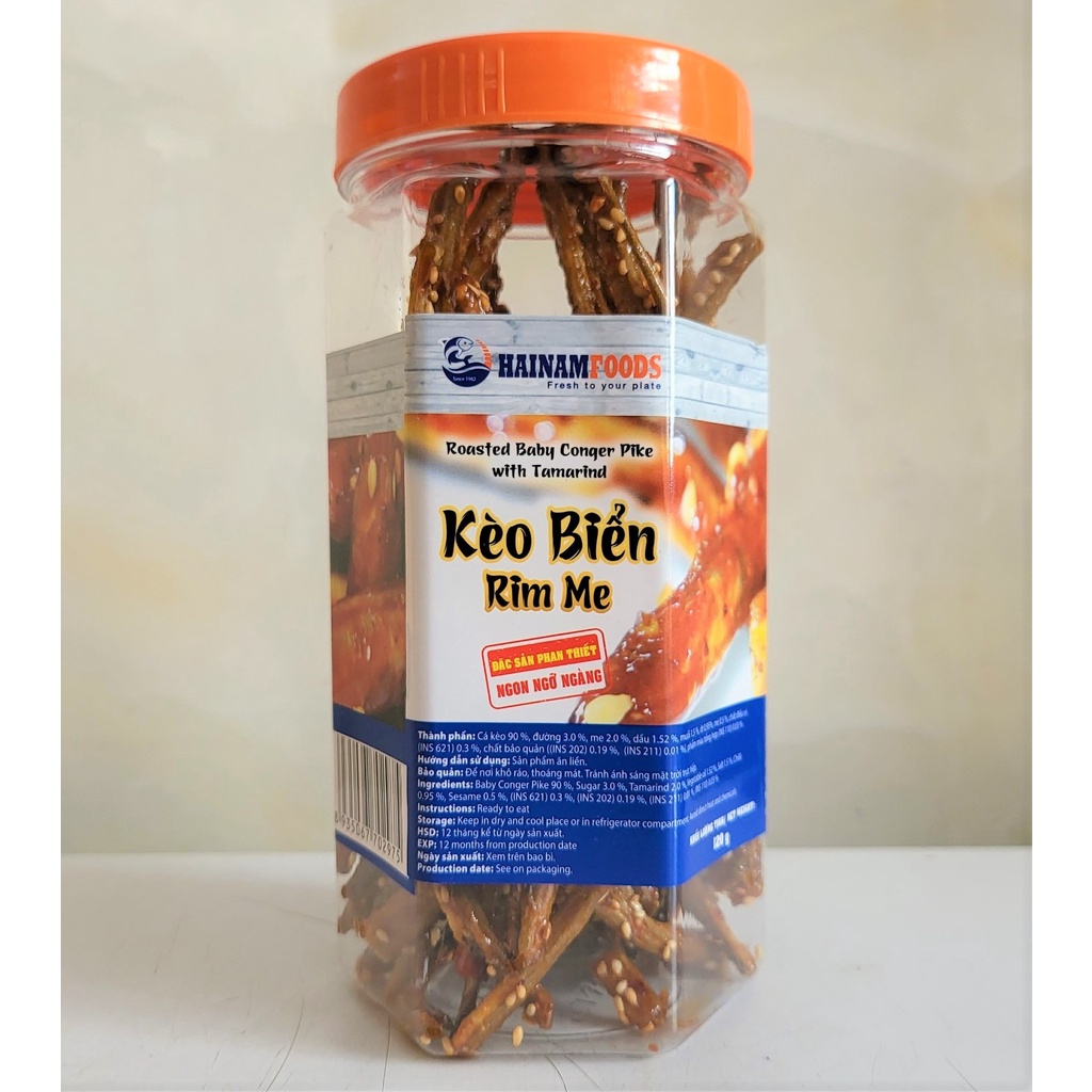 [Hộp 120g] CÁ KÈO BIỂN RIM ME (Đặc sản Phan Thiết) [VN] HAINAMFOODS Roasted Baby Conger Pike with Tamarind