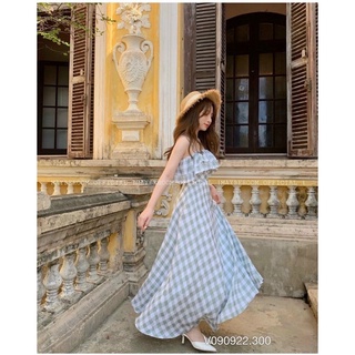 VÁY SUÔNG KẺ THIẾT KẾ
