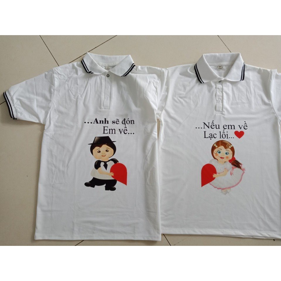 ÁO cặp cổ bẻ tình nhân