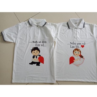 ÁO cặp cổ bẻ tình nhân