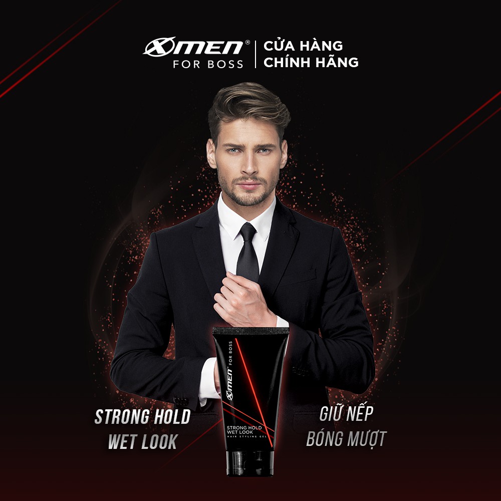 [Mã COSMEN giảm 8% đơn 250K] Gel X-men For Boss Strong Hold Wet Look 150g