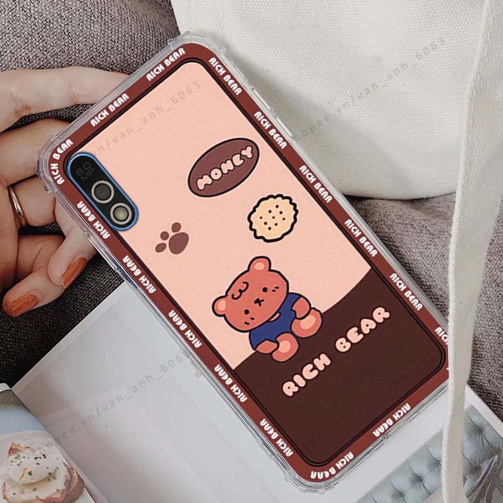 Ốp lưng Vsmart Bee / Bee 3 in hình hoa, gấu rich bear nghệ thuật, thời trang